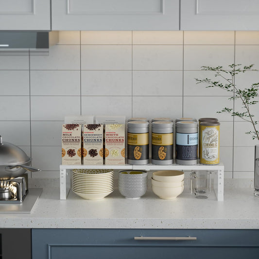 Expandable Spice Rack - Kitchen Cabinet Shelf Organizer