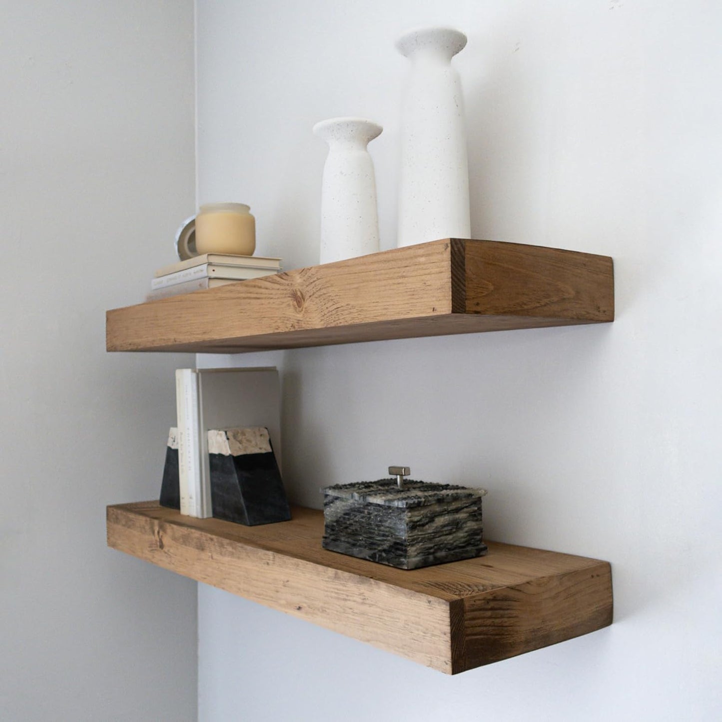 3 Inch Thick Floating Shelves - Set of 2