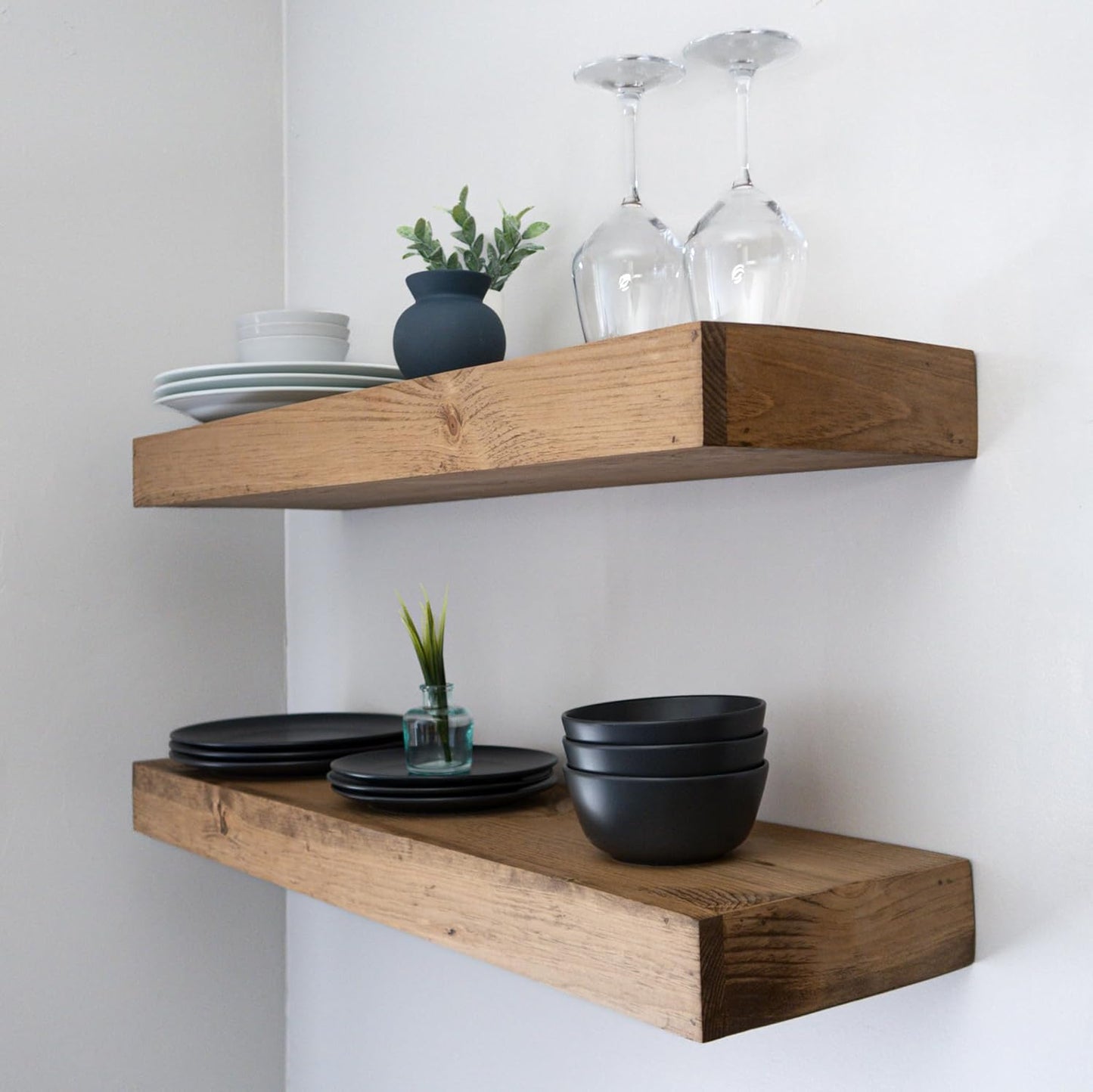 3 Inch Thick Floating Shelves - Set of 2