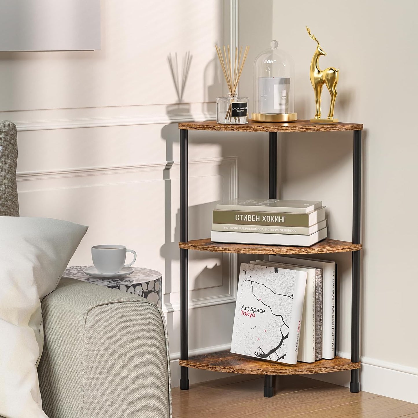 Corner Plant Stand - 3 Tier Small Plant Shelf