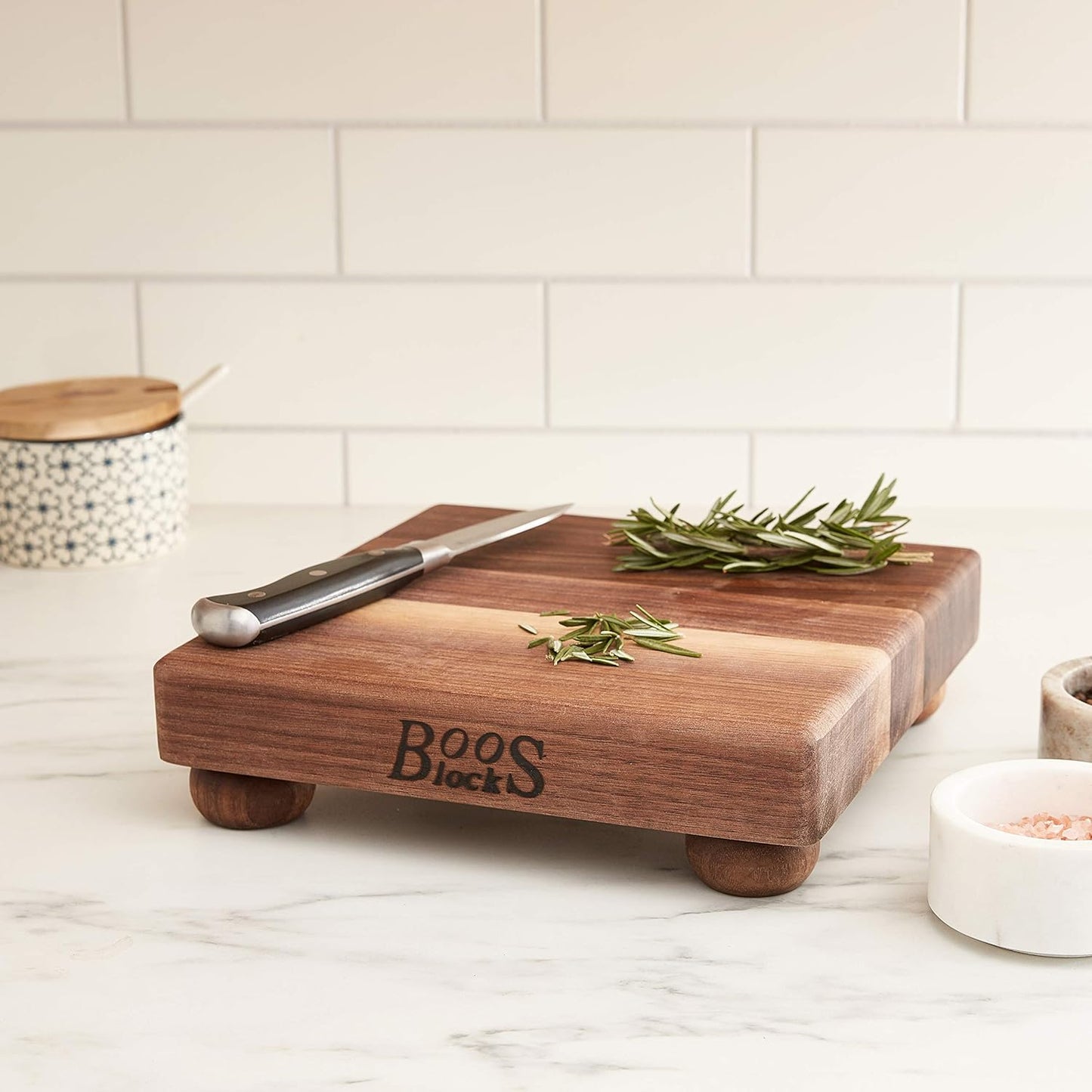 Square Wood Cutting Board - Walnut