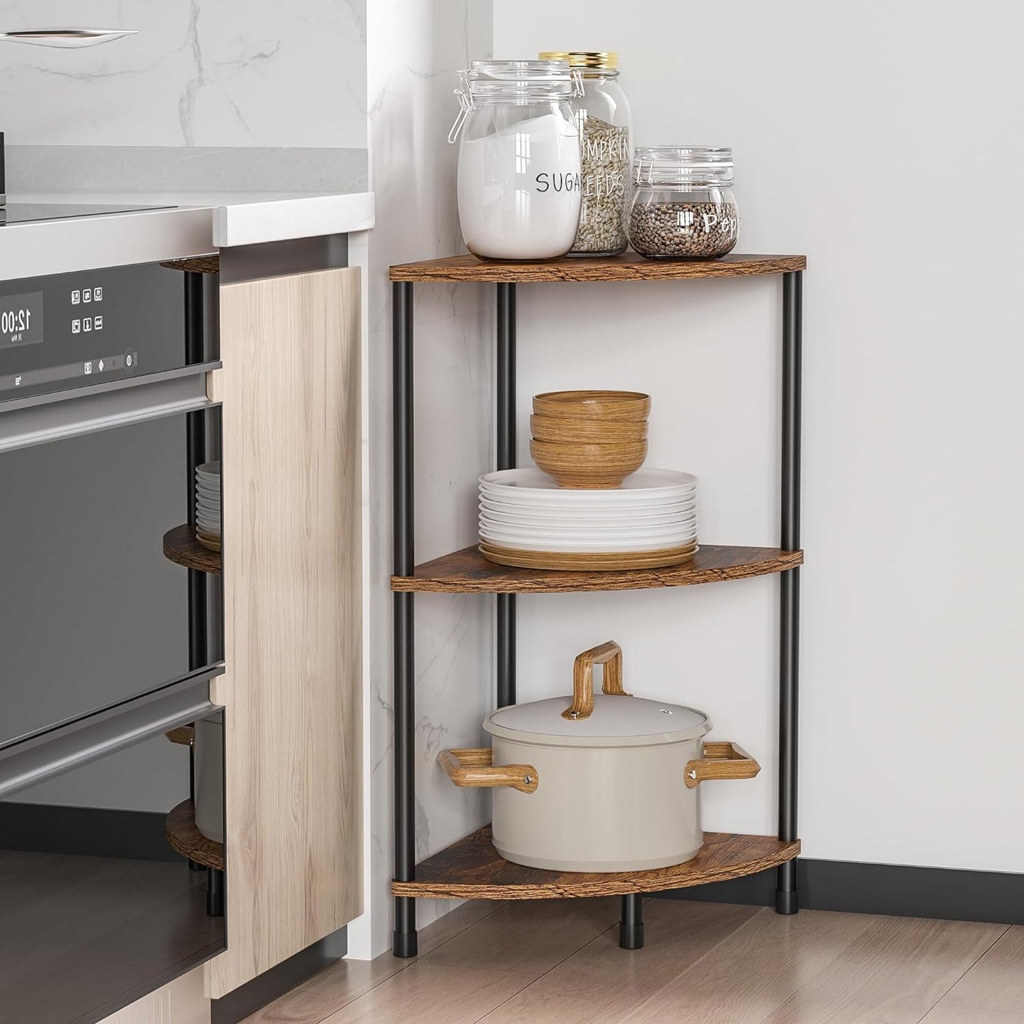 Corner Plant Stand - 3 Tier Small Plant Shelf