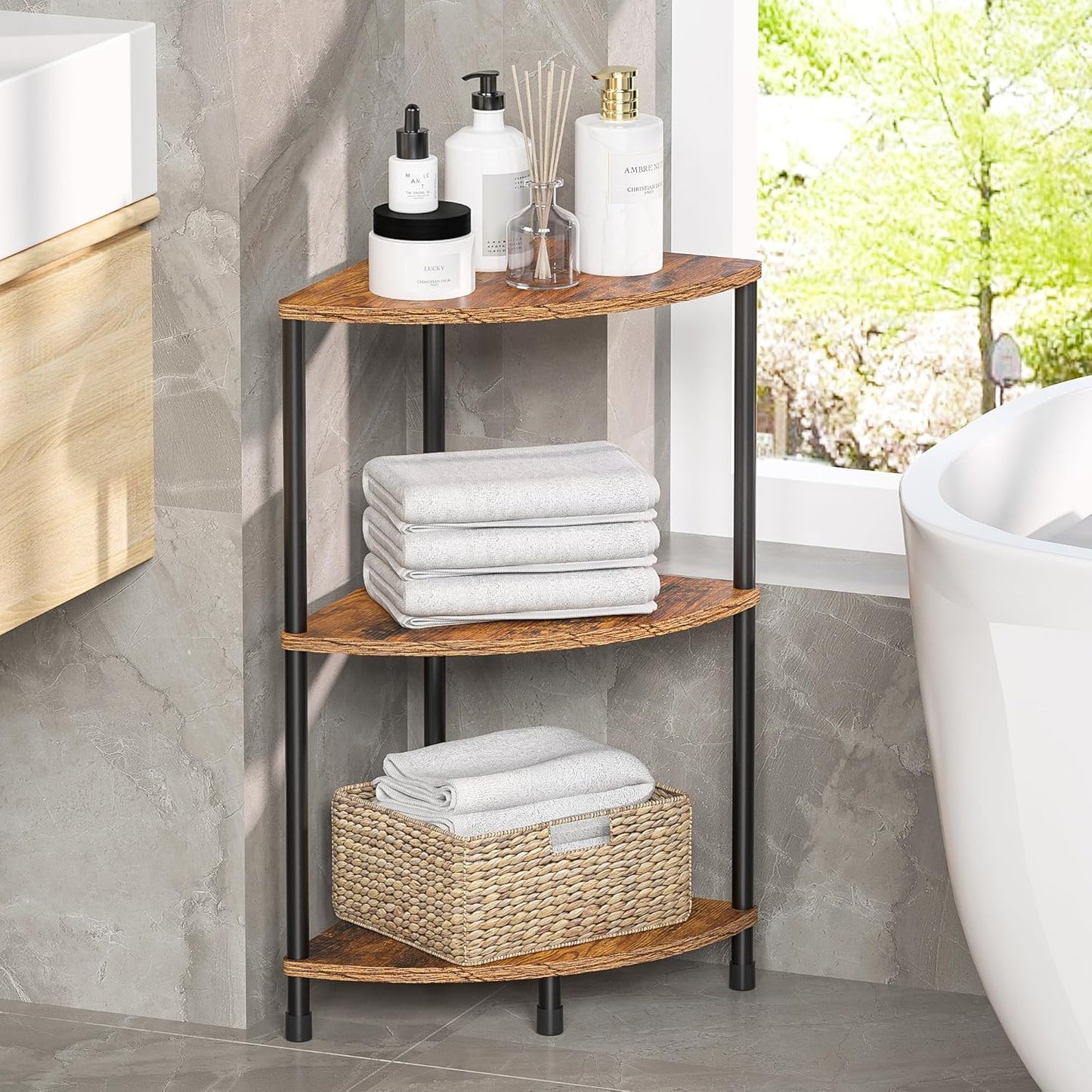 Corner Plant Stand - 3 Tier Small Plant Shelf