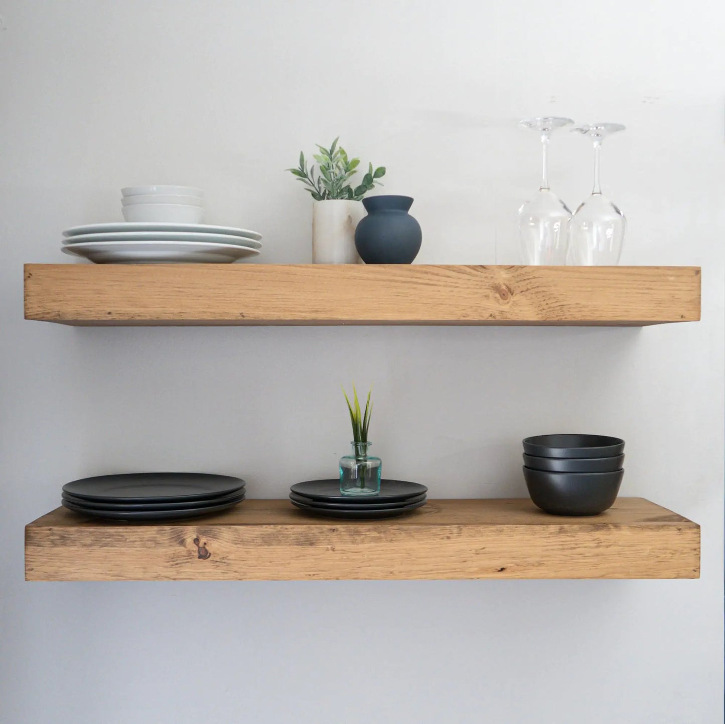 3 Inch Thick Floating Shelves - Set of 2