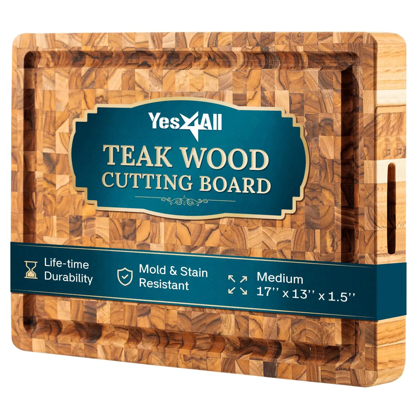 End Grain Teak Cutting Board