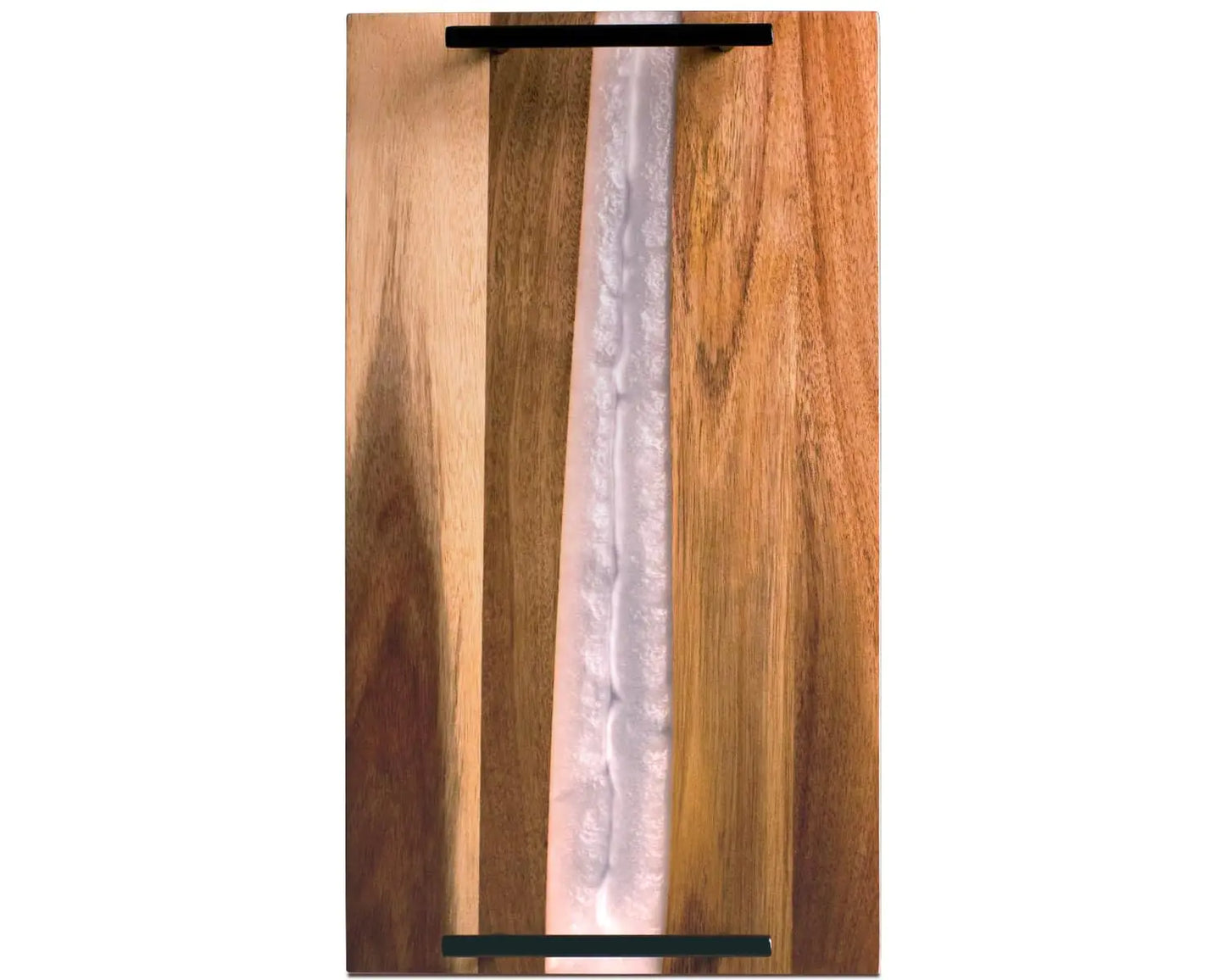 White Resin Serving Board with Handles - 16x9 Serving Tray