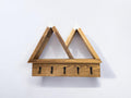 2-Peak Mountain Shelf with Coat Hooks