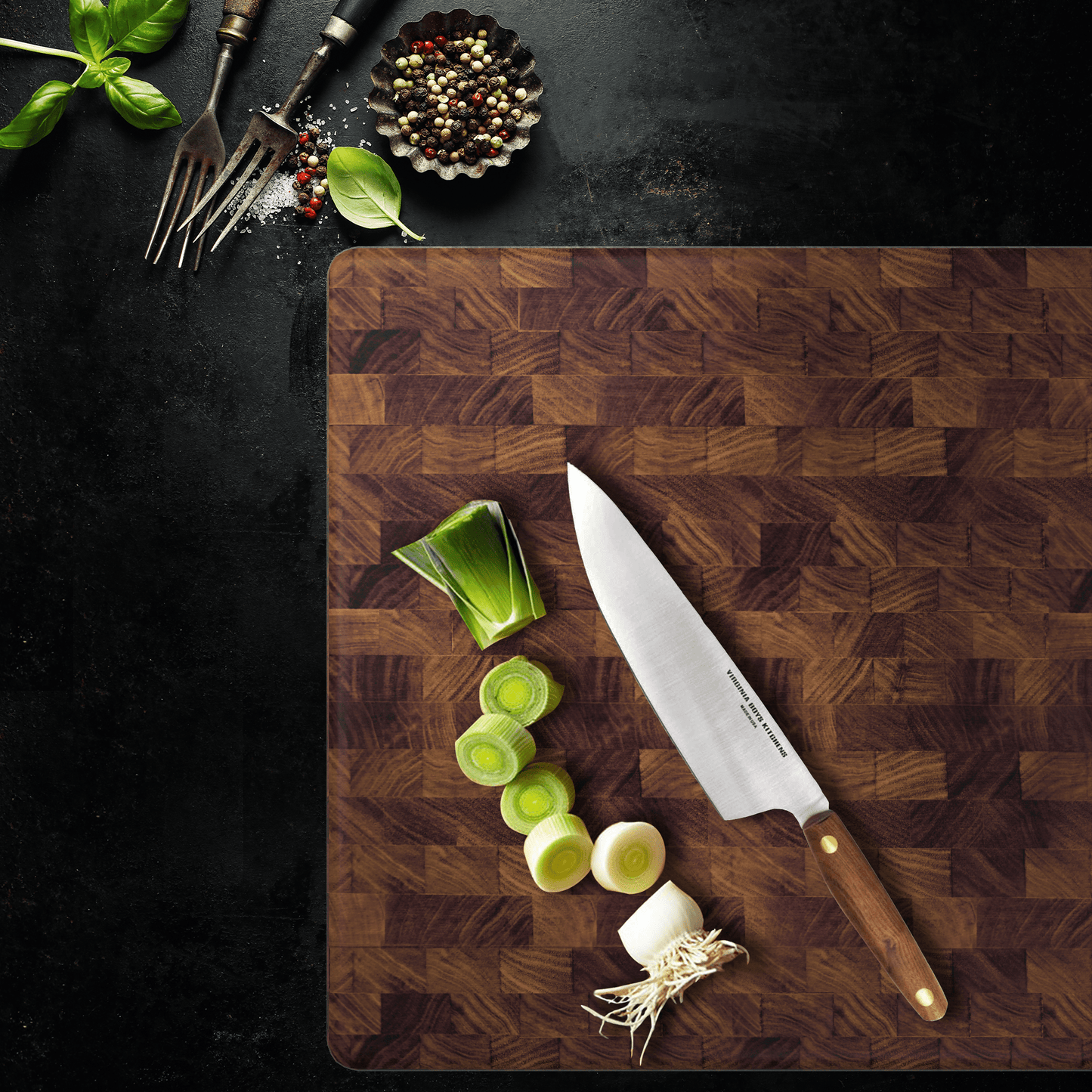 End Grain Butcher Block - Walnut