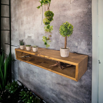 Wood Floating Console Table