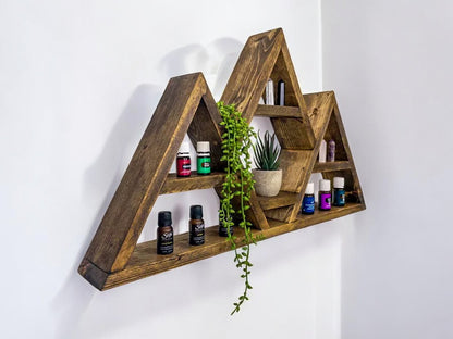 3 Peak Wood Mountain Shelf - 28" x 16"