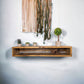Wood Floating Console Table