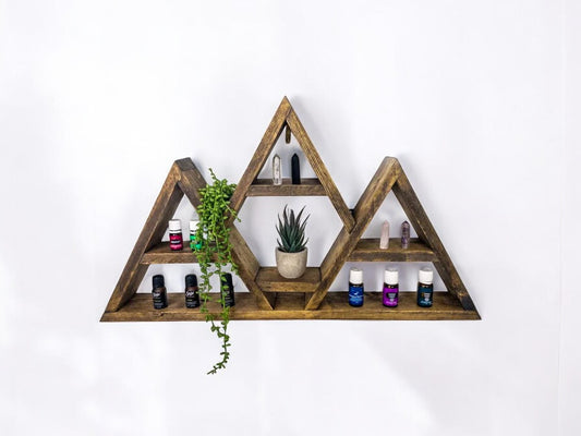 3 Peak Wood Mountain Shelf - 28" x 16"