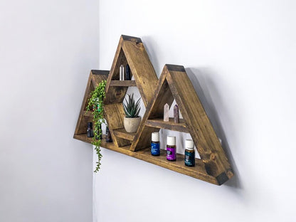 3 Peak Wood Mountain Shelf - 28" x 16"