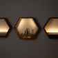Illuminated Bar Hexagon Trio - Professional Home Bar Display System