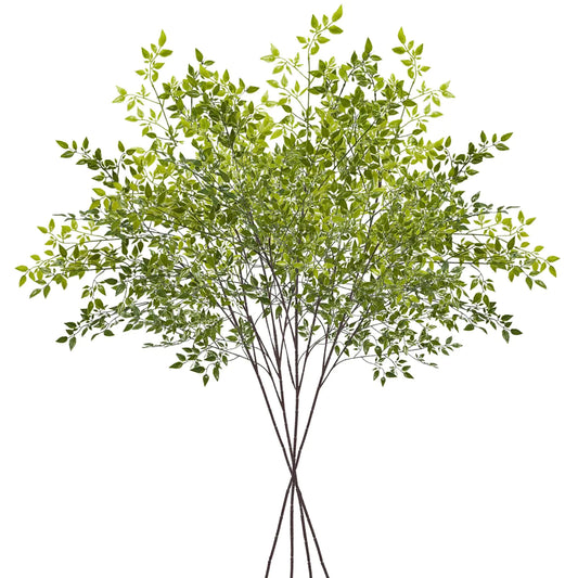 Artificial Greenery Stems 43.3" - 4Pcs - Fake Nandina Stems