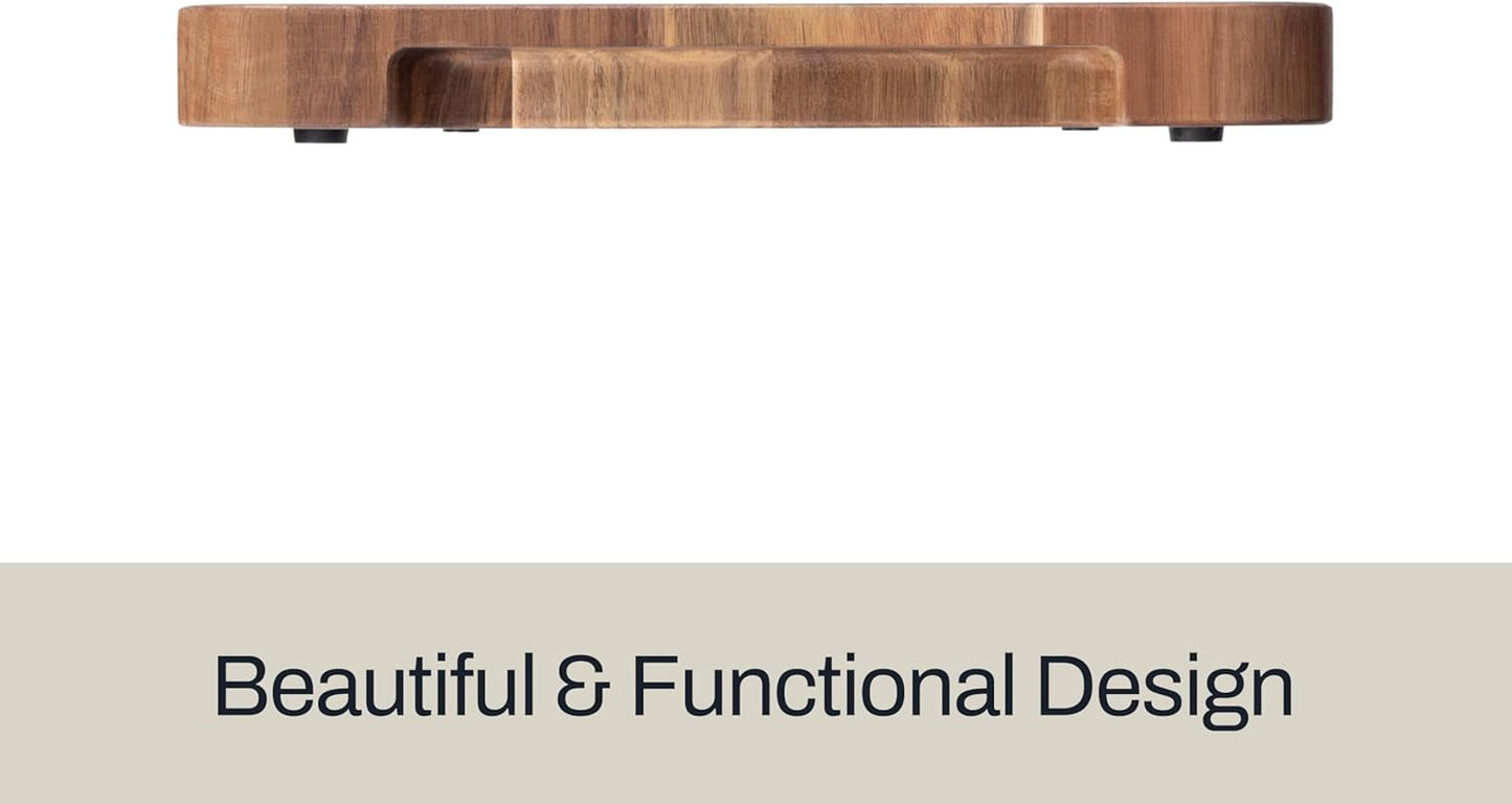 Acacia Cutting Board w/Juice Groove - 19x14 Inches
