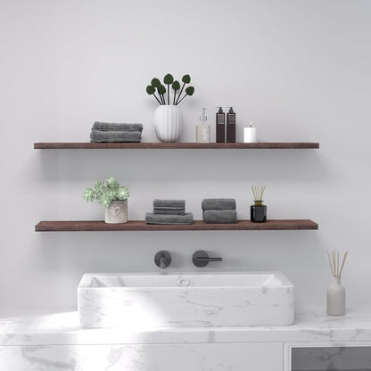 48 Inch Rustic Floating Shelves - Set of 2