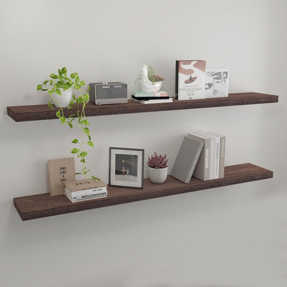 48 Inch Rustic Floating Shelves - Set of 2