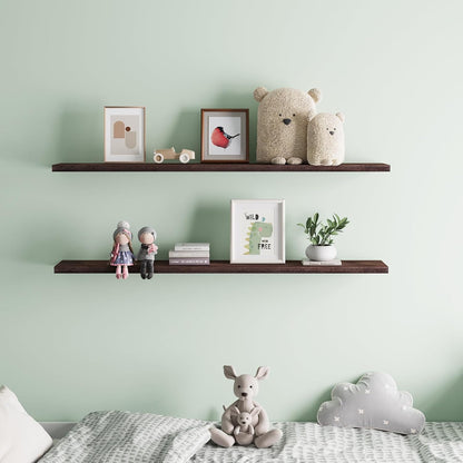 48 Inch Rustic Floating Shelves - Set of 2