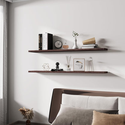 48 Inch Rustic Floating Shelves - Set of 2