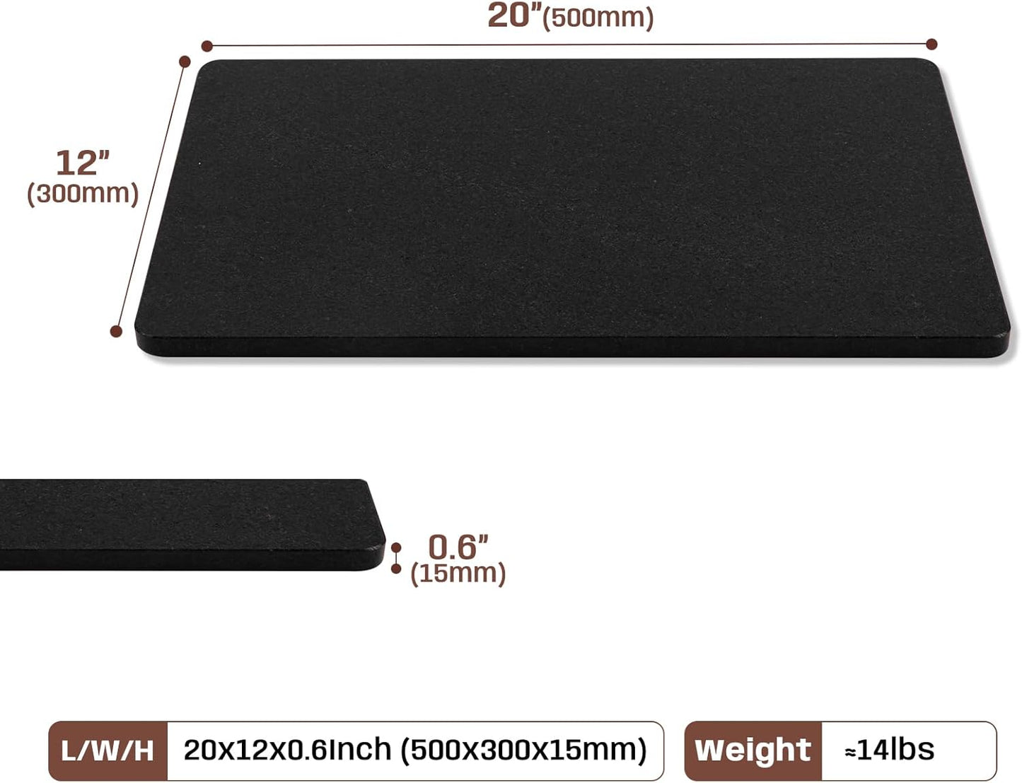 Granite Cutting Board - 12x20"