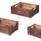 Set of 3 Rustic Wood Nesting Crates