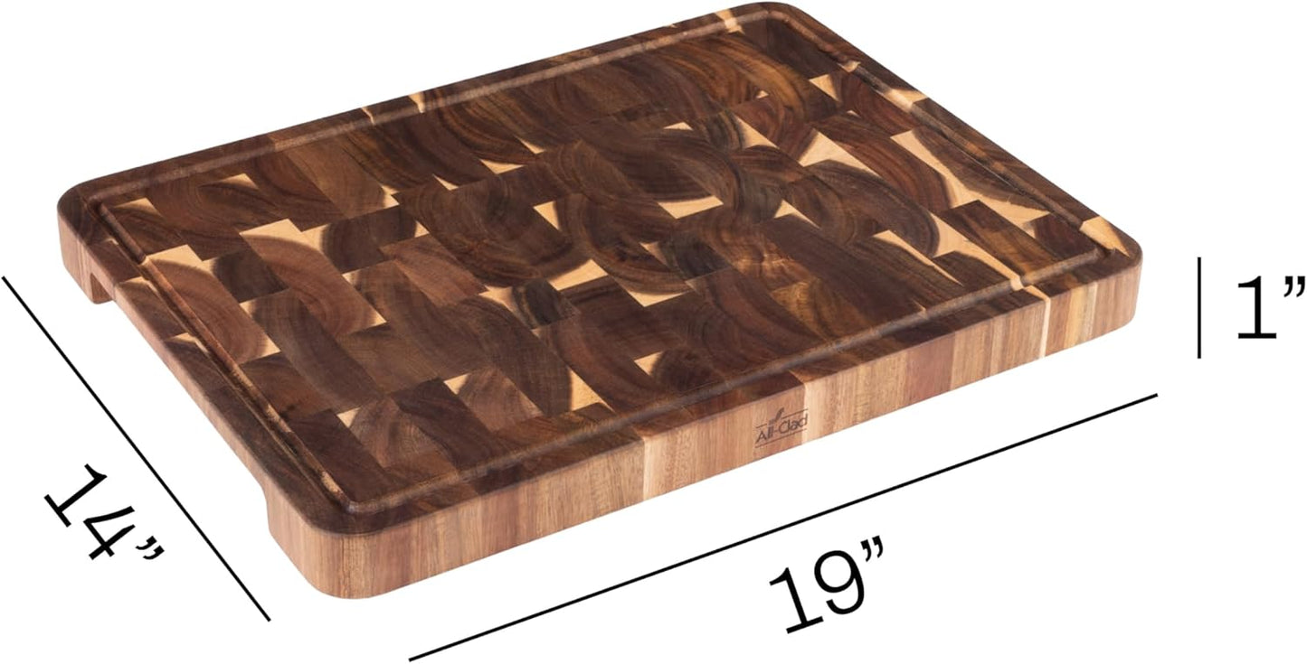 Acacia Cutting Board w/Juice Groove - 19x14 Inches