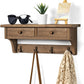 Wall Mounted Rustic Wood Coat Rack