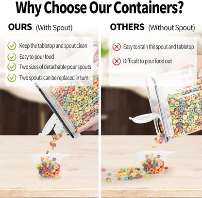 Airtight Food Containers with Lids for Kitchen & Pantry Organization - BPA-Free Plastic Canister 20 Labels & Marker