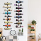 Wall Mounted Wine Rack: 9-Bottle Metal Wine Holder - Wall Wine Storage Organizer Shelf