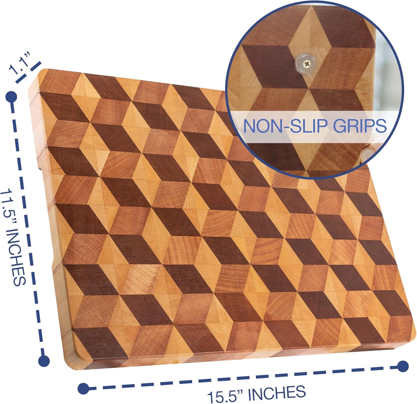 End Grain Wooden Cutting Board - Walnut