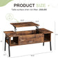 Wood Lift Top Coffee Table with Hidden Compartment