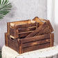 Set of 3 Rustic Wood Nesting Crates