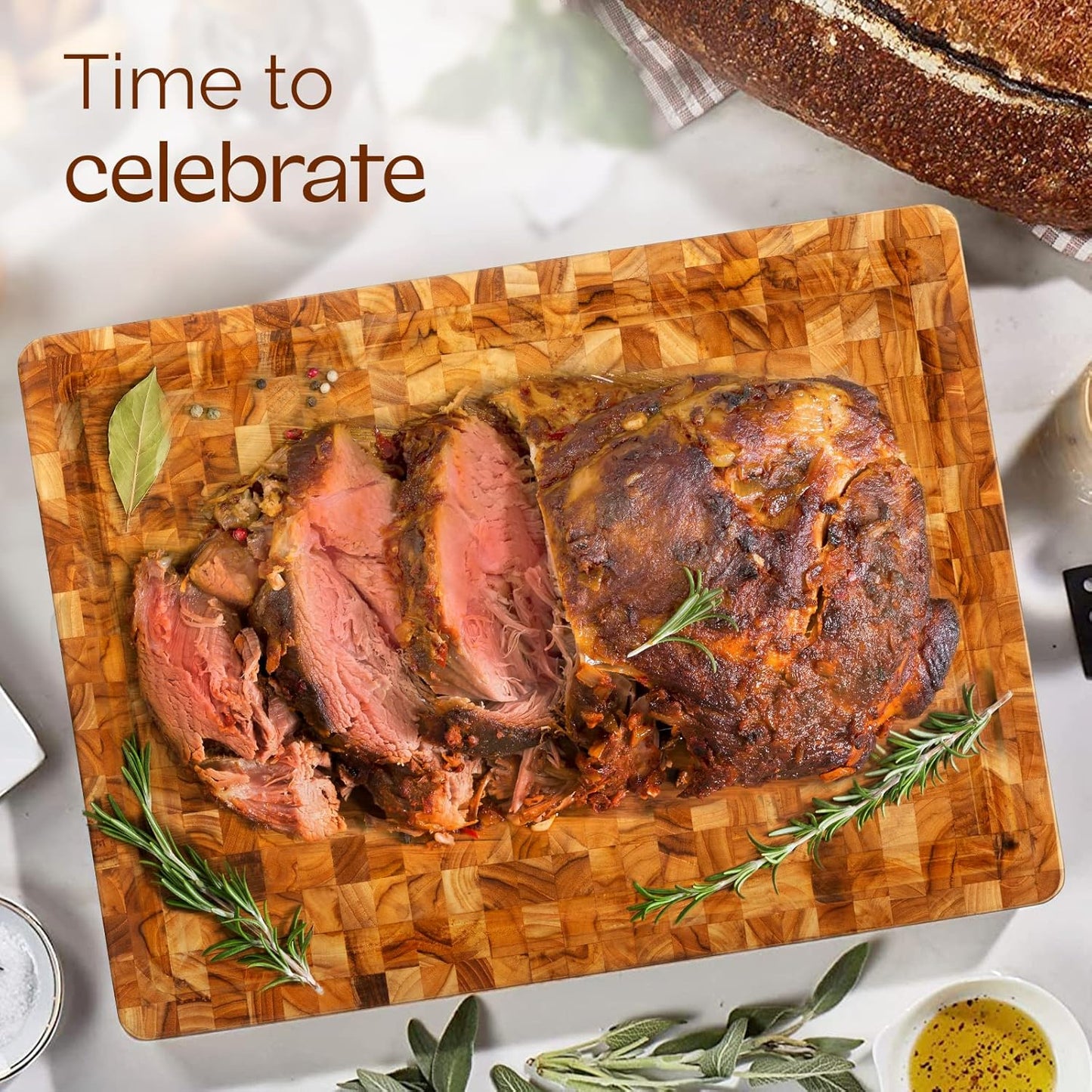 End Grain Teak Cutting Board