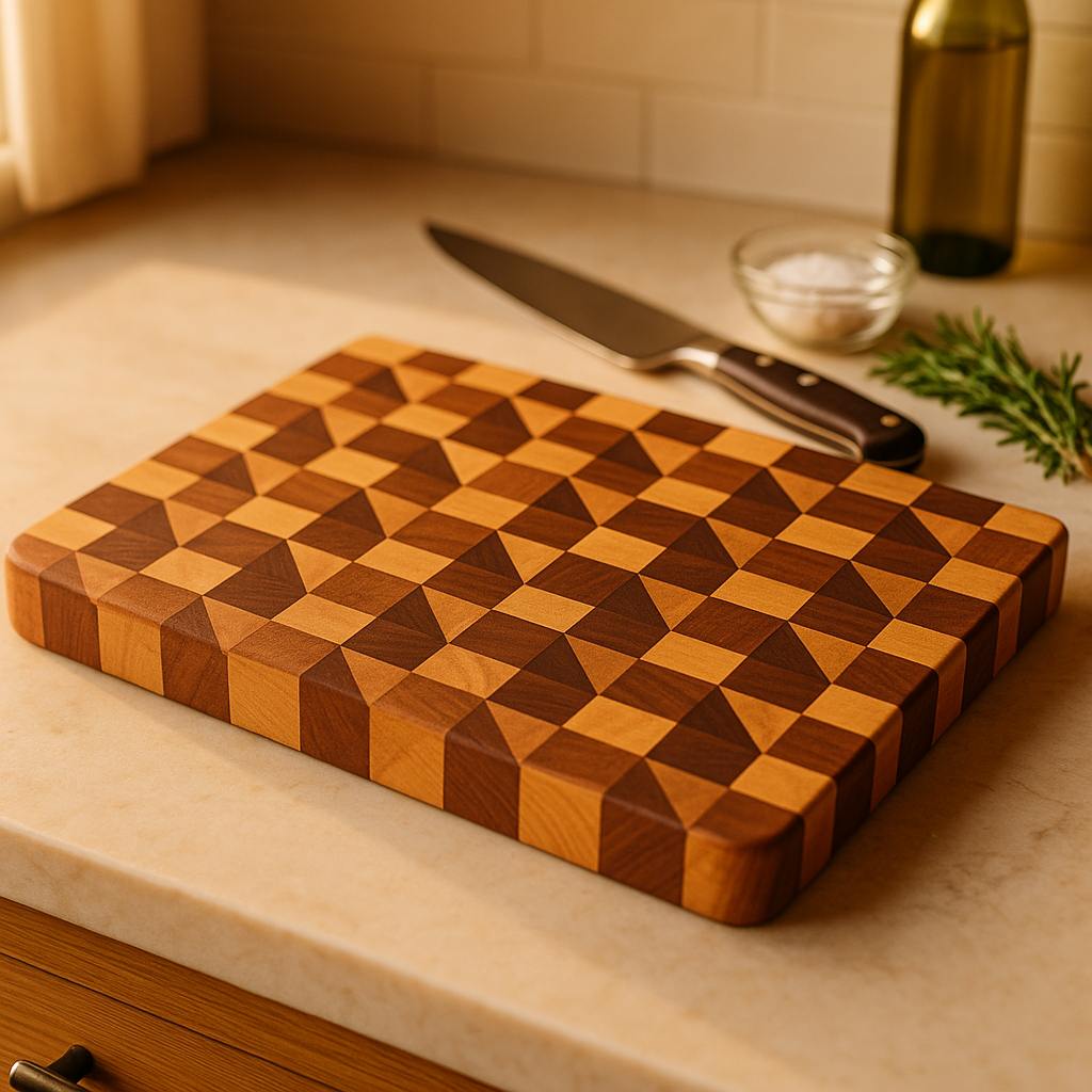 End Grain Wooden Cutting Board - Walnut