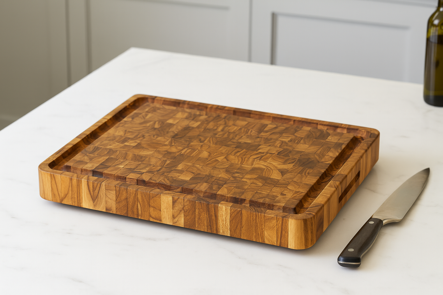 End Grain Teak Cutting Board