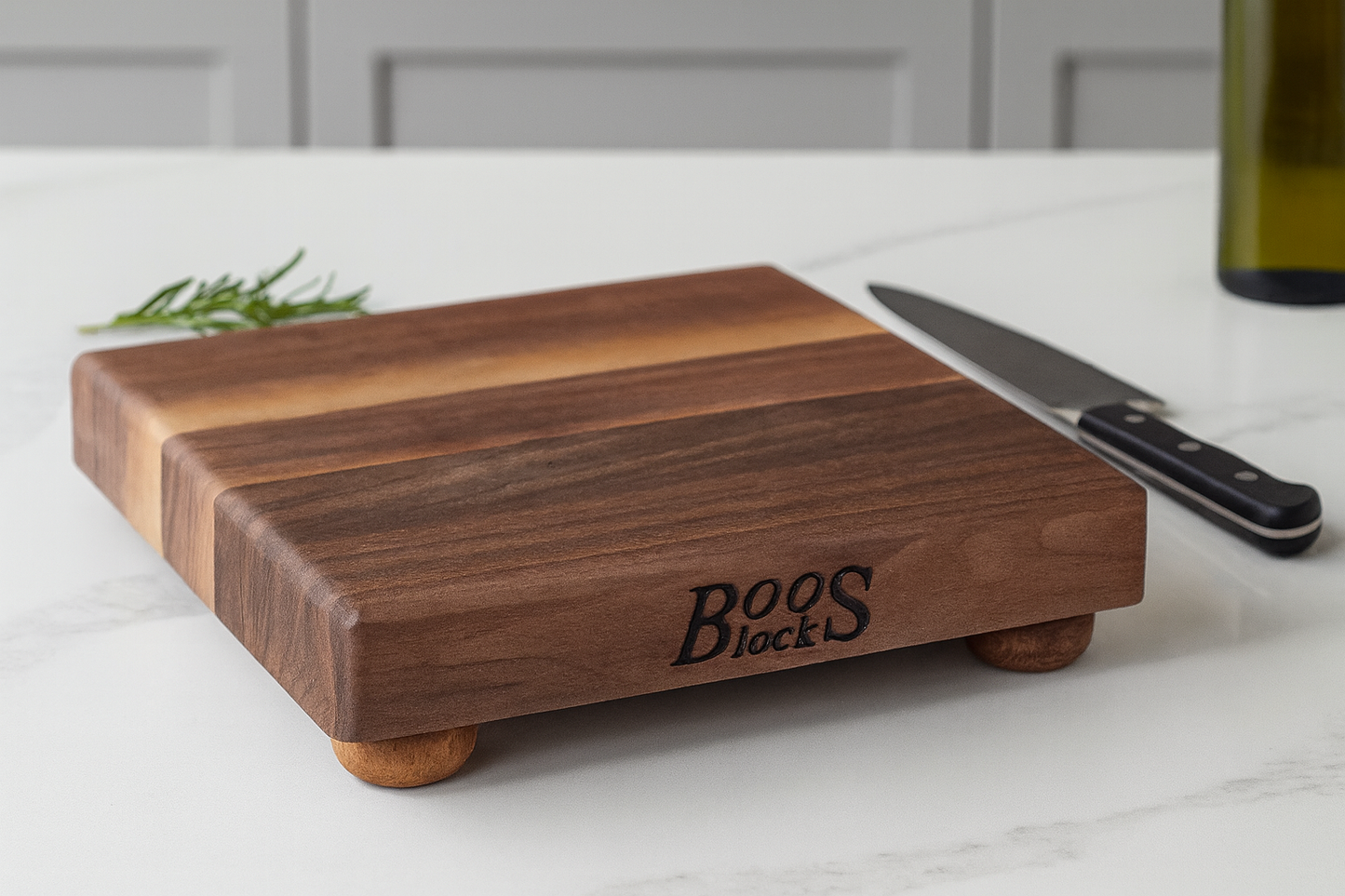 Square Wood Cutting Board - Walnut