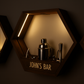 Illuminated Bar Hexagon Trio - Professional Home Bar Display System