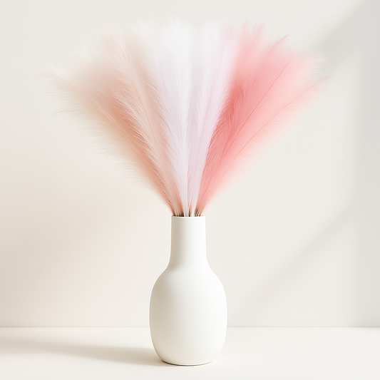 Pampas Grass -  50pcs - 17in Pink Faux Pampas Grass