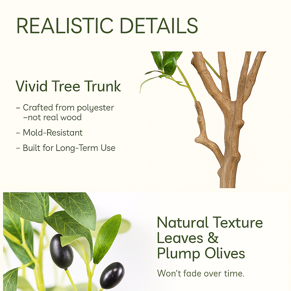 Artificial Olive Tree - 6ft (2 Pack)