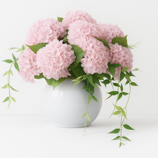 Faux Pink Hydrangeas