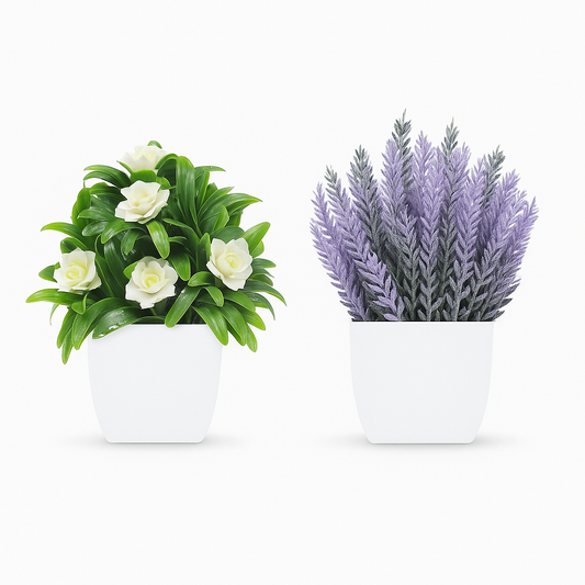 2 Pack Small Fake Plants