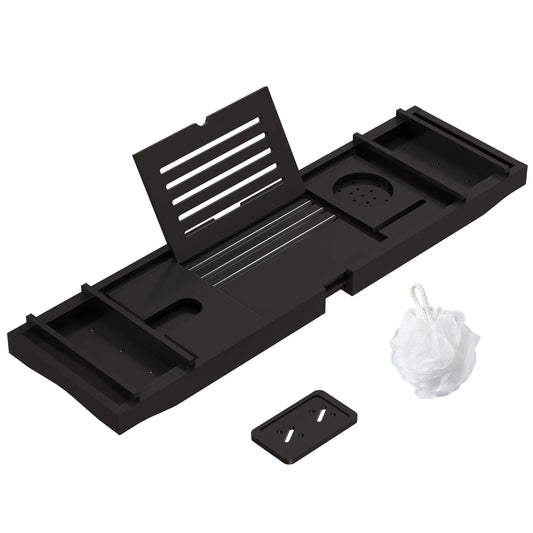 Expandable Bathtub Tray - 29.5"-43.3" Black