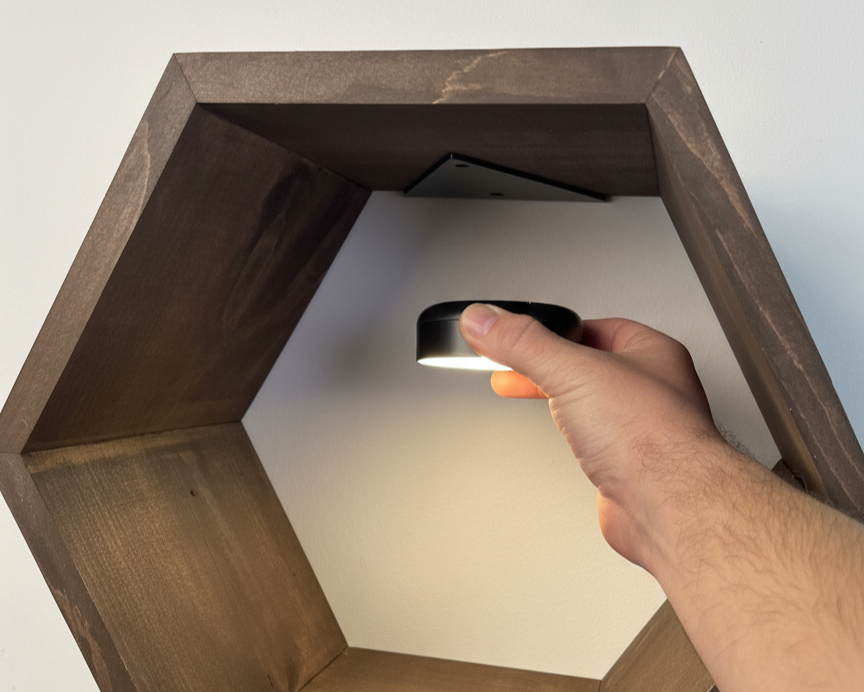 Plant-Optimized Hexagon Floating Shelves - Handcrafted Wood Display for Plant Parents (9.25" Deep)