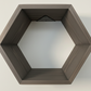 Plant-Optimized Hexagon Floating Shelves - Handcrafted Wood Display for Plant Parents (9.25" Deep)