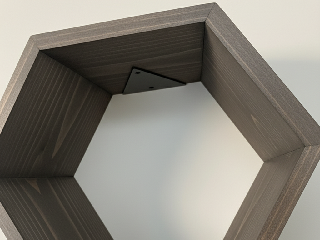 Plant-Optimized Hexagon Floating Shelves - Handcrafted Wood Display for Plant Parents (9.25" Deep)