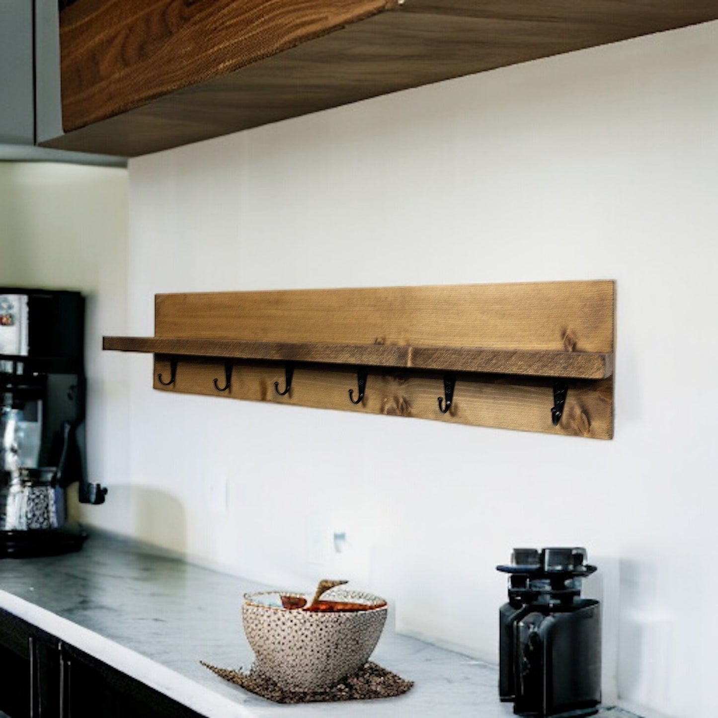 Rustic Coffee Mug Rack