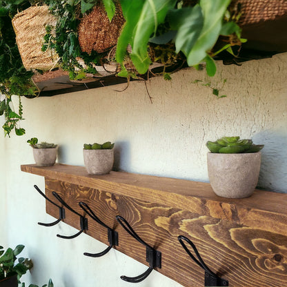 Rustic Wood Coat Rack