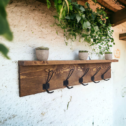 Rustic Wood Coat Rack