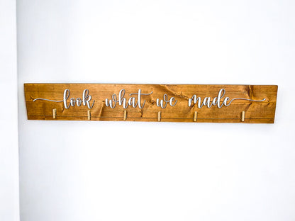 3D 'Look What We Made' Wooden Art Display Sign